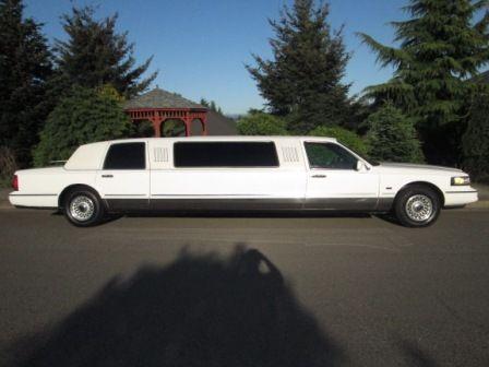 1996 Lincoln Limousine: White, Black Leather Interior for sale