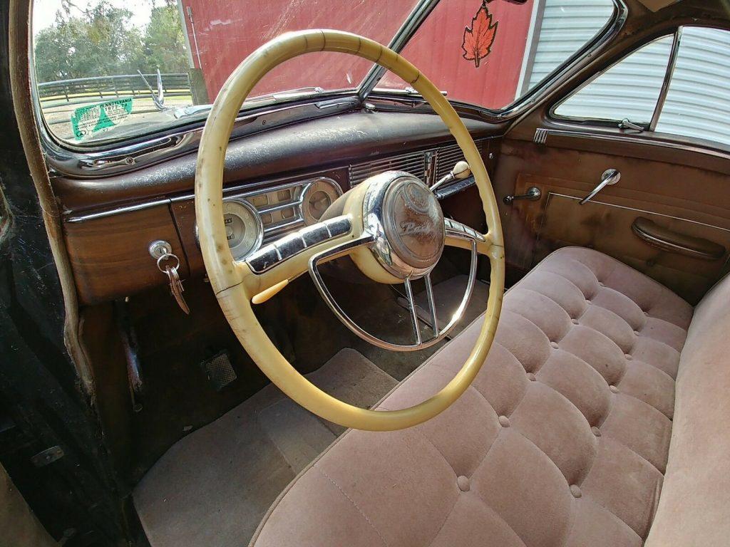 garaged 1948 Packard Super Deluxe Eight limousine