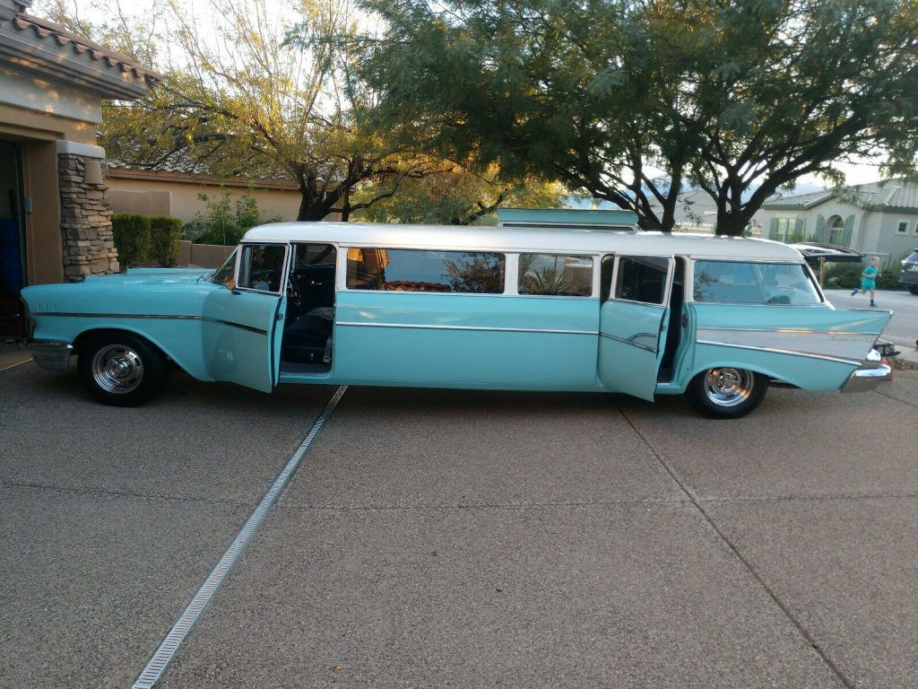 custom 1957 Chevrolet Bel Air limousine