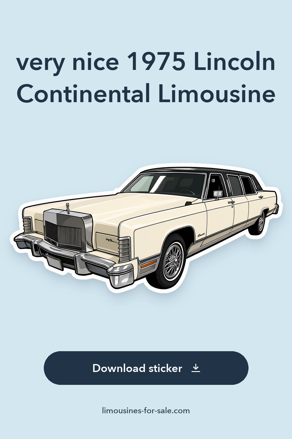 very nice 1975 Lincoln Continental Limousine sticker preview