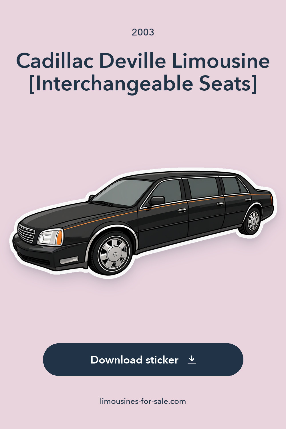 2003 Cadillac Deville Limousine [Interchangeable Seats] sticker preview