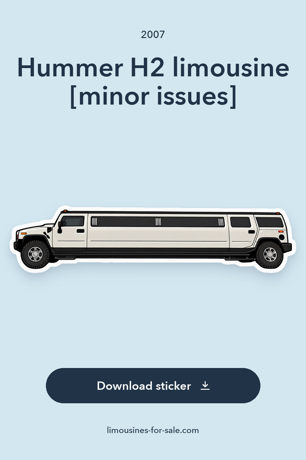 2007 Hummer H2 limousine [minor issues] sticker preview