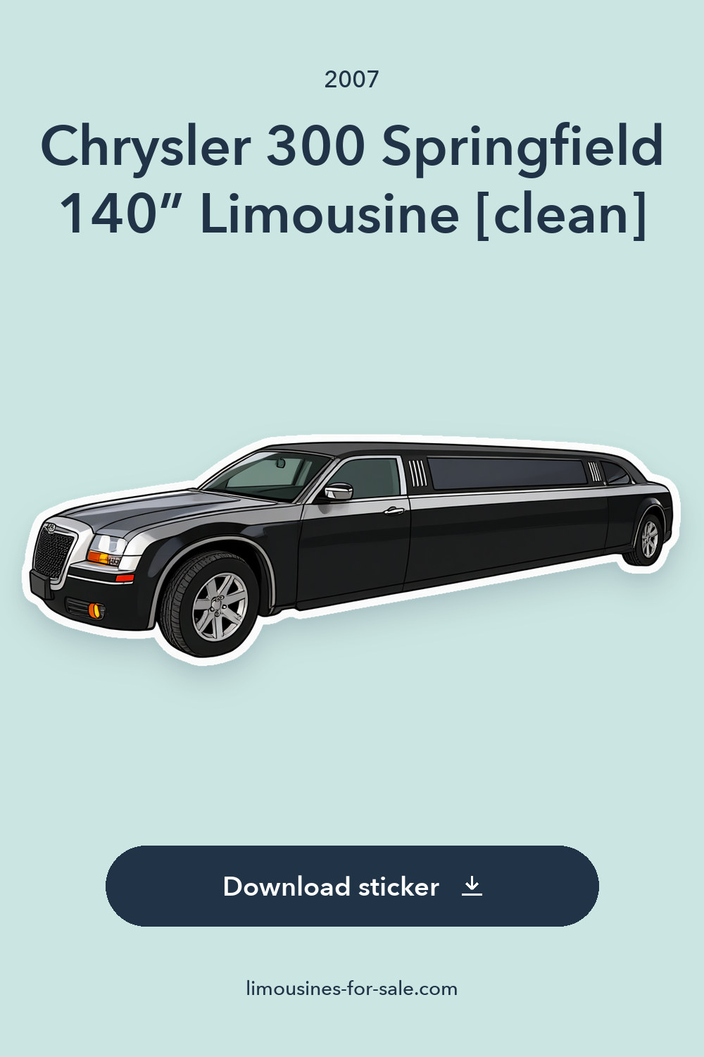 2007 Chrysler 300 Springfield 140” Limousine [clean] sticker preview